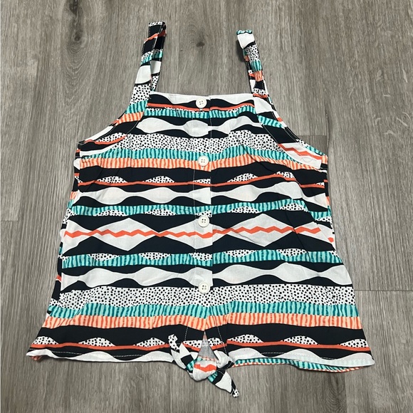 fabkids Other - Fabkids knotted pattern tank w/ teal, black, & orange, size S (6/7)